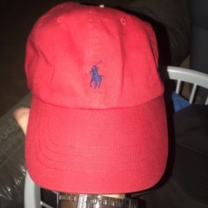 Ralph Lauren polo hat strap back in red